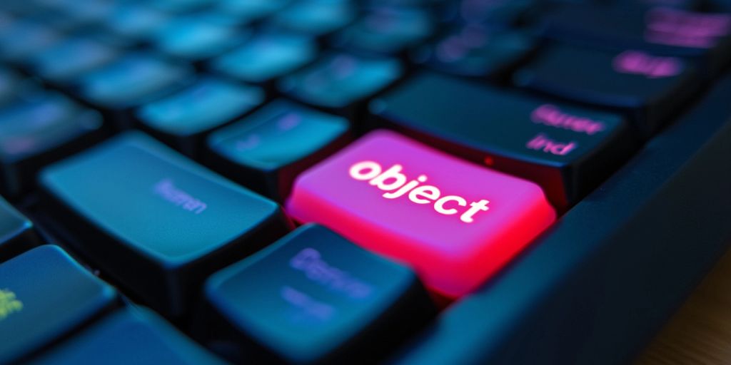 Close-up of a colorful keyboard with highlighted keys.