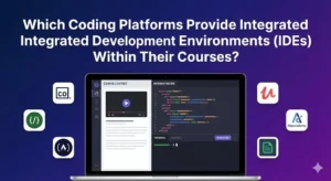 Which Coding Platforms Provide Integrated Development Environments (IDEs) Within Their Courses?