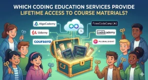 Which Coding Education Services Provide Lifetime Access to Course Materials?